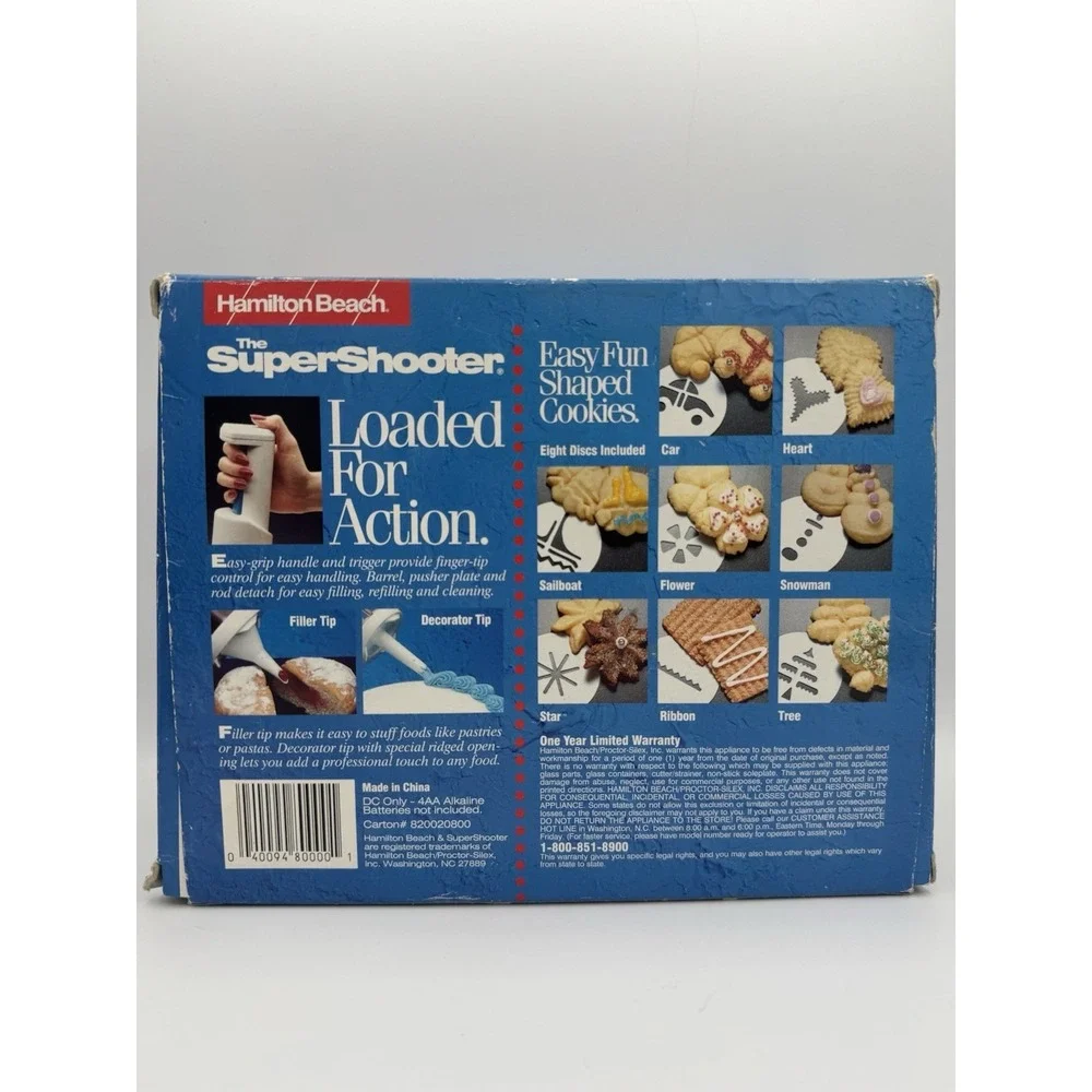Hamilton Beach The Super Shooter Cordless Cookie Press And Food Decorator- White